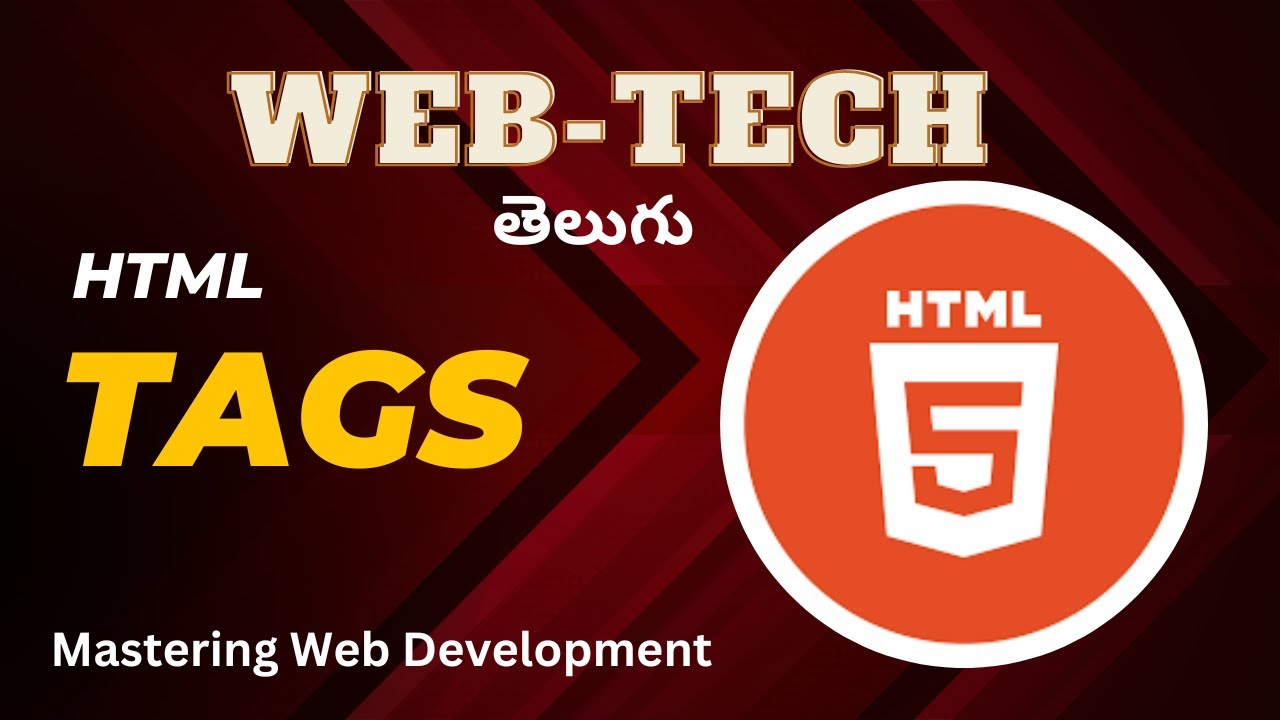 2. List of Tags in HTML HTML Tutorials for Beginners in Telugu YouTube