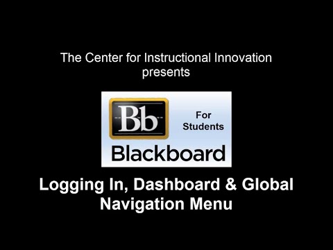 3-Logging In, Dashboard and Global Navigation Menu