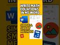 Write Math Equations in MS Word – Simple & Smart Method! #learnmsword #wordforbeginners #education