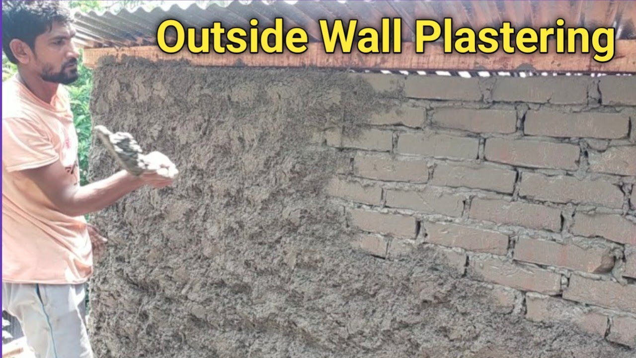 Plastering Techniques of Wall_Bathroom Outside Wall Perfect Plastering