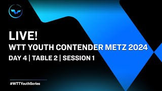 LIVE! | T2 | Day 4 | WTT Youth Contender Metz 2024 | Session 1