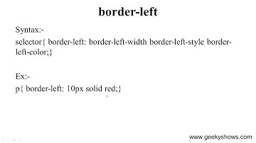 border left in CSS (Hindi)