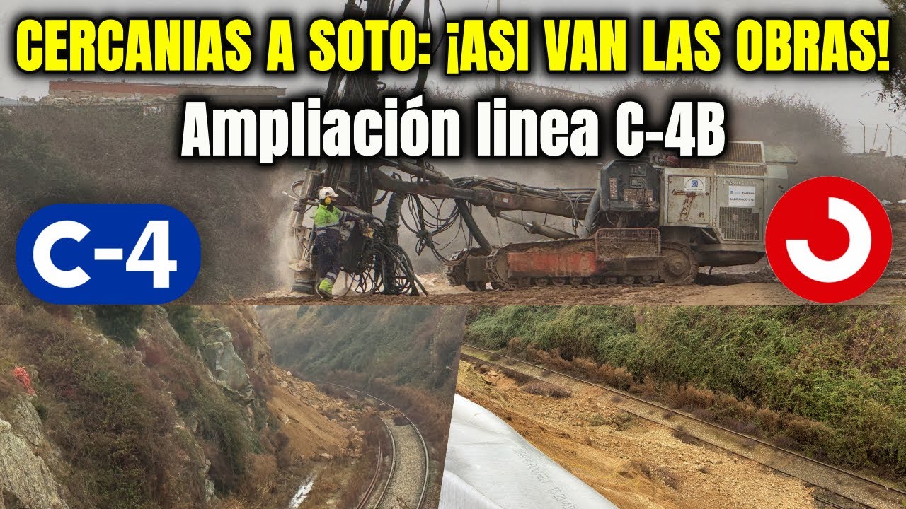 Avance de las obras de ampliación de la línea C-4B de Cercanías entre Colmenar Viejo y Soto del Real