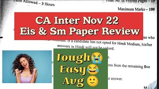 CA INTER EIS AND SM QUESTION PAPER NOV 22 #icai #caexams #charteredaccountant #caintermediate Wealth