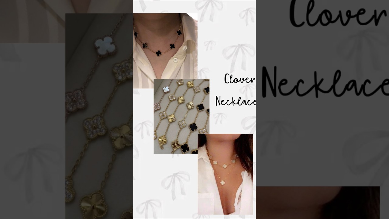 🌿The Black Clover Necklace is Chic, timeless, and affordable! 💫 