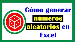 🛑🛑 Como usar la función ALEATORIO y ALEATORIO.ENTRE en EXCEL | Incluye decimales