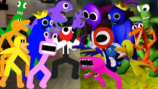 New Rainbow Friends VS Rainbow Friends Stickman (New Phases) 🎶 FNF New Mod (Roblox Rainbow Friends)