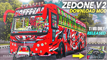 Bussid New Zedone Mod Released | Download Mod | FULL LED MODS | New Bus Mod For Bussid | #bussidmods