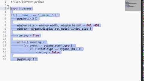 Python [pygame] 01 Basic Window