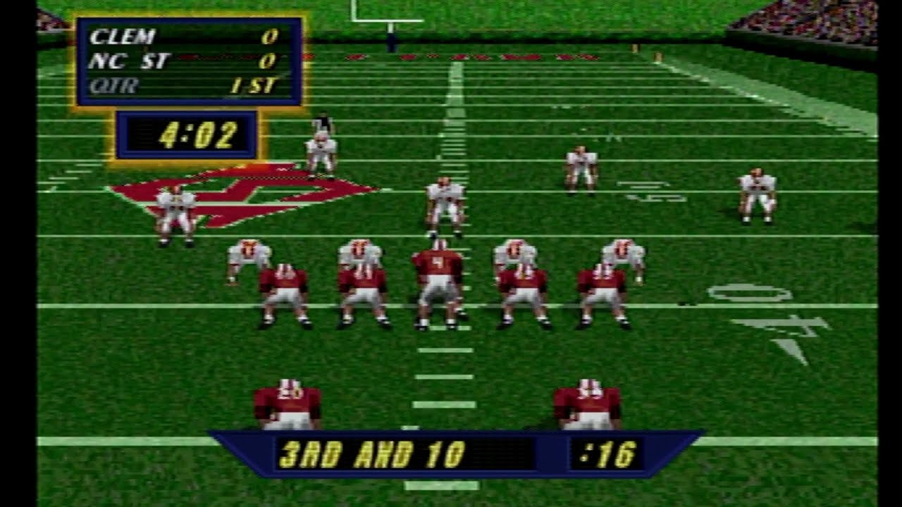 NCAA Football '98 (режим симуляции сезона — Clemson Tigers против NC State Wolfpack)