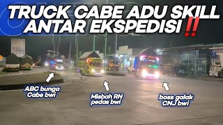 Ngerii‼️Truck Cabe konvoi buka jalur bikin petugas ketar ketir 😂 (Full blong kanan)