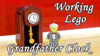 How To Build A Working Lego Grandfather Clock - Swinging Pendulum