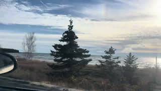 State road 2 road viewing headed to Saint Ignace Michigan