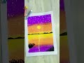 🌅 Easy Sunset Scenery Drawing | Oil Pastel Art #art #painting