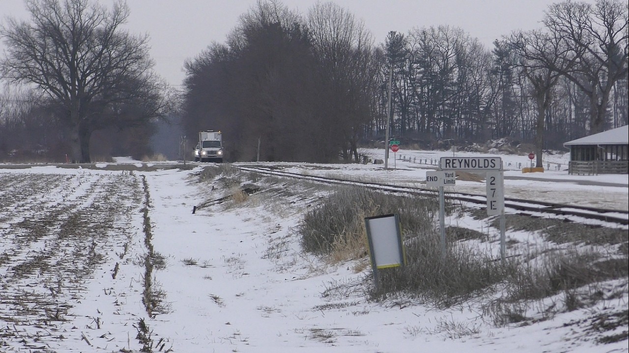 Nordco Rail Flaw Detection Truck and Hi-rail Truck on the TP&W Railroad in Reynolds, Indiana