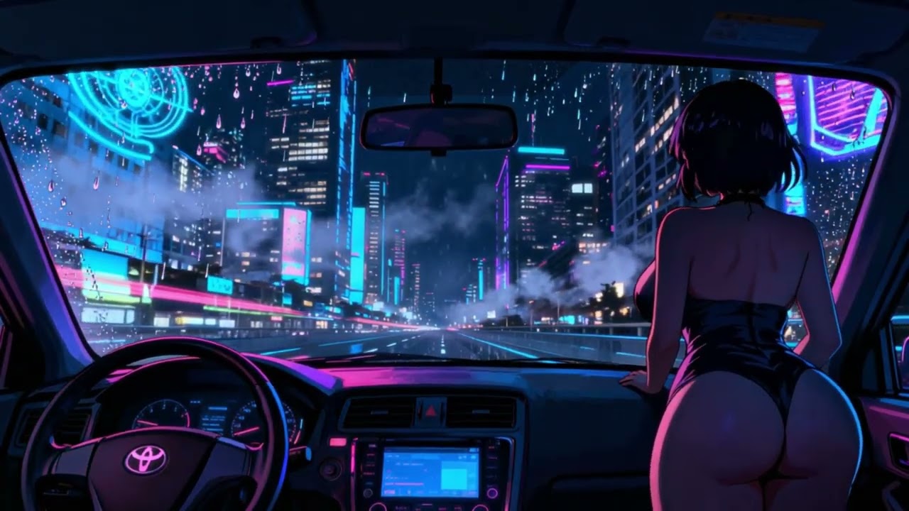 driving in cybercity 🚘 neon lofi mix