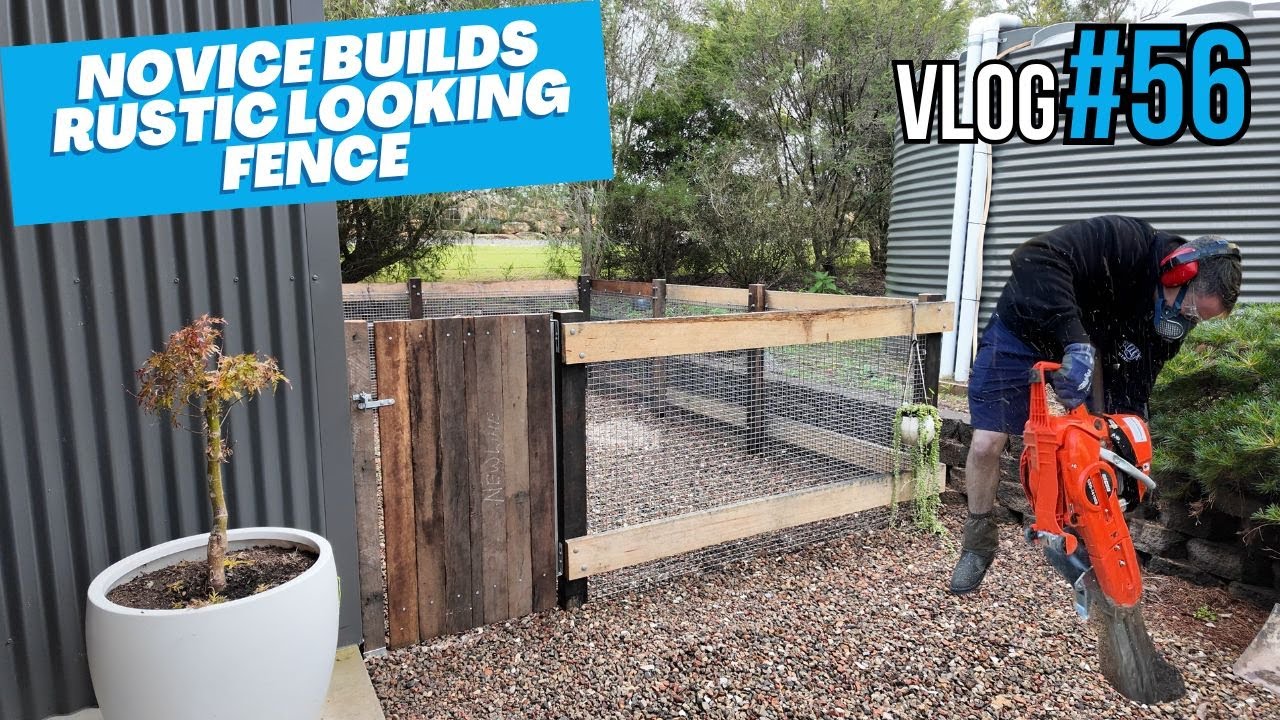 How I Built This Rustic Looking Fence - VLOG #56