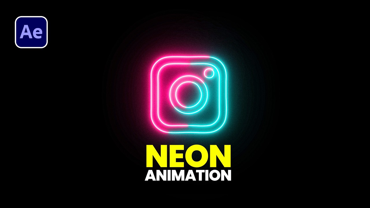 NEON Animation Tutorial in After Effects | Free Plugin - YouTube