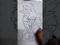 draw son goku #drawing #animeeart #dragoball #anime #shorts #goku