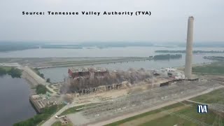 Implosion of Johnsonville Fossil Plant in Tennessee