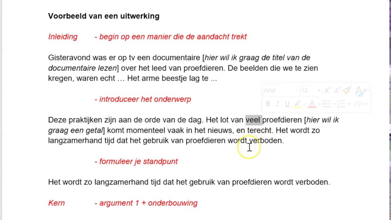 Bouwplan Voor Het Schrijven Van Een Betoog Deel 2 De Uitwerking Youtube