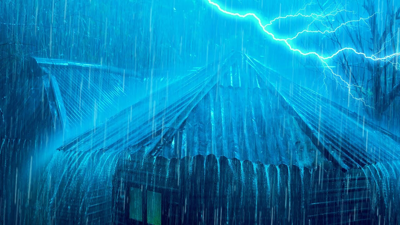 Sleep Like a Baby with Torrential Rain and Epic Thunder on Metal Roof in Magical Storm