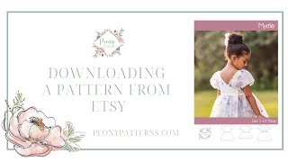 How to download and print a pdf sewing pattern on Etsy