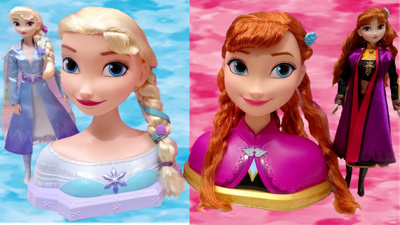 アナ雪2 エルサとアナ 朝のベットルーム からの ヘアー スタイリング 