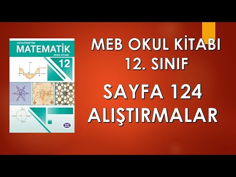 12  SINIF OKUL MATEMATİK KİTABI SAYFA 124 TRİGONOMETRİK DENKLEMLER ALIŞTIRMALAR