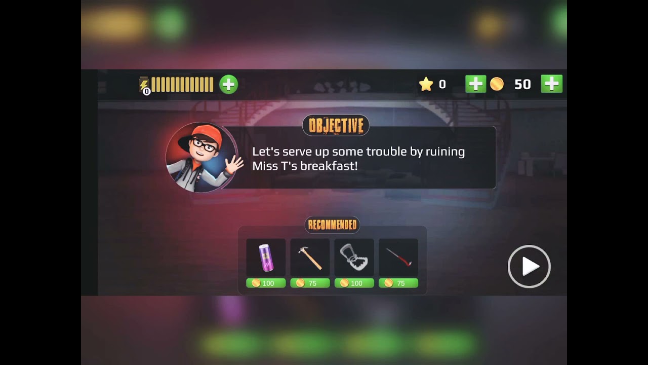 Scary teacher 3D chapter 1 trouble by running miss T breakfast