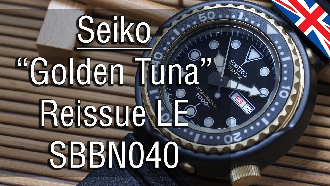 Seiko SBBN040 Golden Tuna Reissue Limited Edition (S23626J1) (English  version) - YouTube