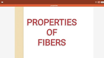 Properties of fibers | Textiles | NTA UGC NET  Paper 2