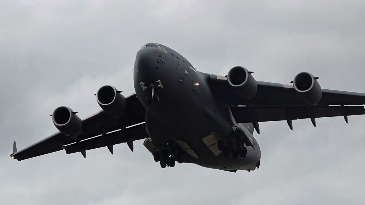 C-17 landing at RAF Leeming 