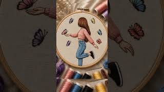🦋 Butterfly Dreams Hand Embroidery Hoop Art | Elegant Thread Work Design ✨