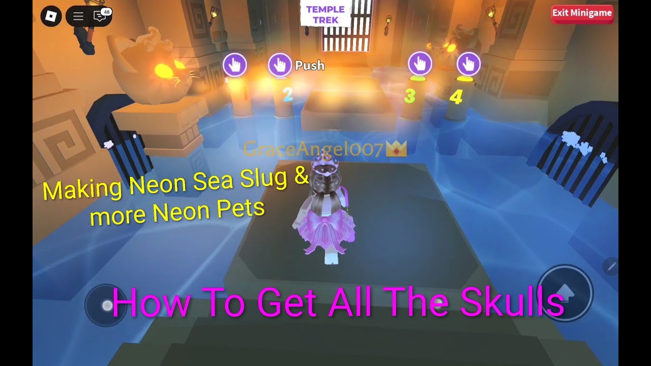 Roblox Adopt Me Update Pushing Buttons To Get The Crystal Skull, Making Neon Sea Slug & More Neons!