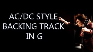 AC/DC style backing track in G chords