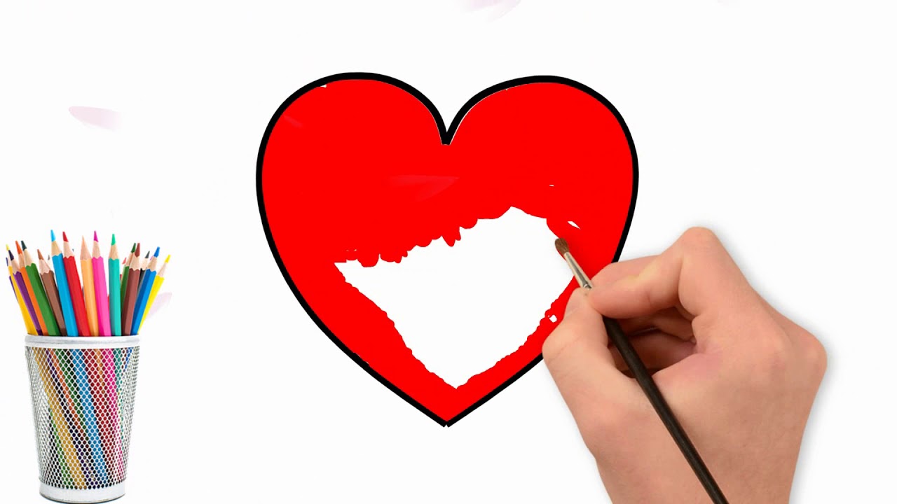 Heart Coloring Pages for Kids || ColorsHut