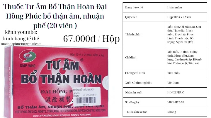 Tư âm bổ thận hoàn giá bao nhiêu năm 2024