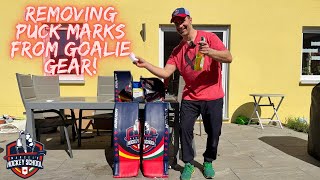 How To Remove Puck Marks From Your Goalie Gear