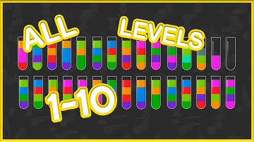 Water Sort Puzzle 1-10 ALL levels walkthrought