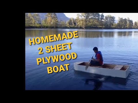 Our 2 Sheet Plywood Homemade Boat - YouTube