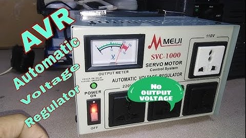 Automatic voltage regulator (avr) with power but no voltage out