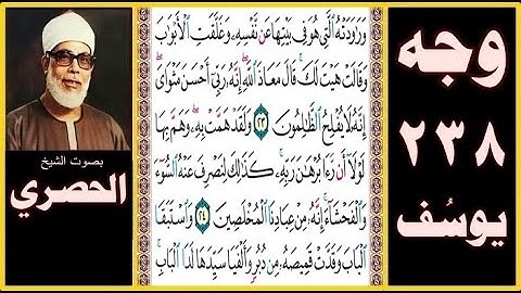 الصفحة 238 - سورة يوسف - وراودته التي هو في بيتها عن نفسه وغلقت الأبواب وقالت هيت لك قال معاذ الله
