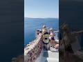 Oia Cliffside Crowds #santorini #traveldestinations #shorts