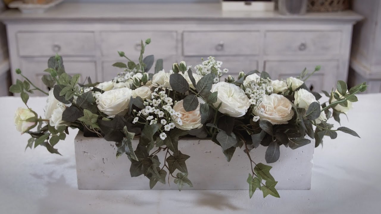 How To Create a Long Floral Centerpiece in Foam 