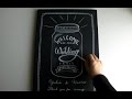 結婚式のウェルカムボードにもなる、黒板を使ったチョークアート！（chalkart)　メイソンジャー　Mason jar