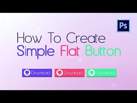 Photoshop Tutorial : How To Create Simple Flat Button