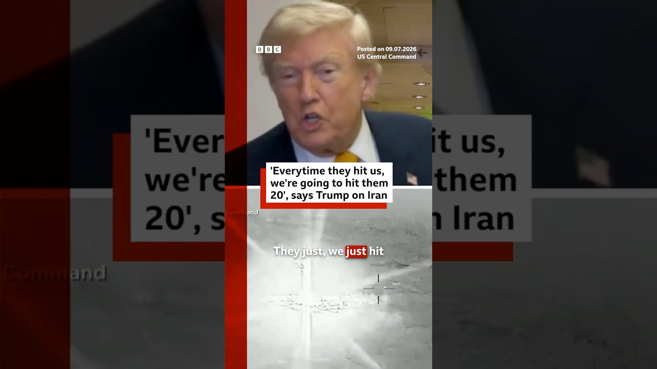 Trump vows to hit Iran '20 to 1' after retaliator strikes. #Iran #US #BBCNews