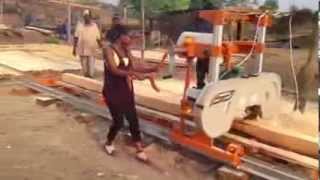 Norwood LumberMate LM29 Portable Band Sawmill milling lumber in Zambia