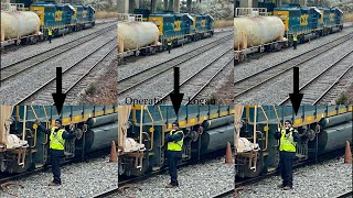 Chasing a CSX local through downtown Baltimore! (Friendly Conductor!)
